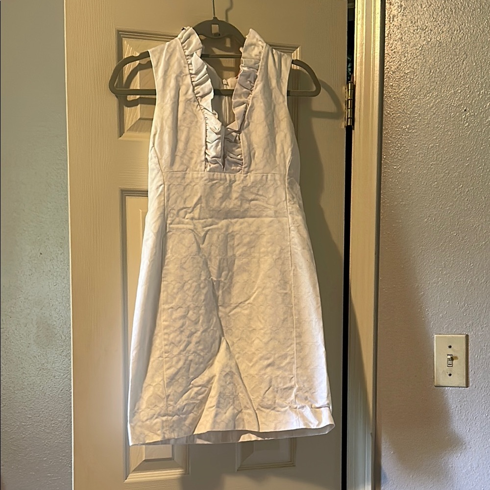 Lilly Pulitzer White Ruffle Dress